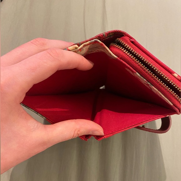 Boho Floral Red Women's Wallet - Picture 8 of 9